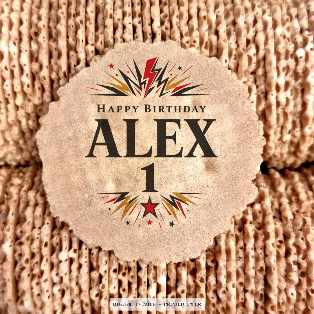 Birthday Wafers – Design B051